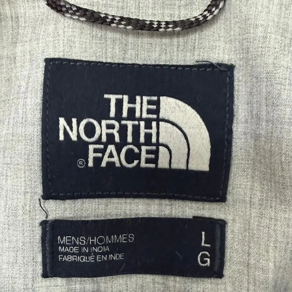The North Face Gray Short Sleeve Button Up Shirt Mens Large Casual